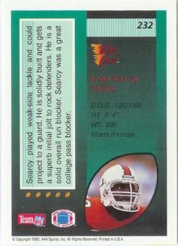 1992 Wild Card - 100 Stripe #232 Leon Searcy Back
