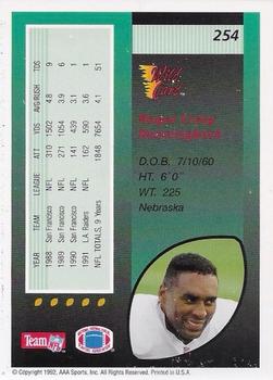 1992 Wild Card - 100 Stripe #254 Roger Craig Back