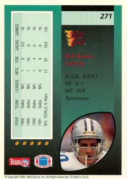 1992 Wild Card - 100 Stripe #271 Bill Bates Back
