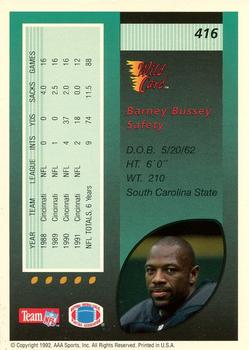 1992 Wild Card - 100 Stripe #416 Barney Bussey Back