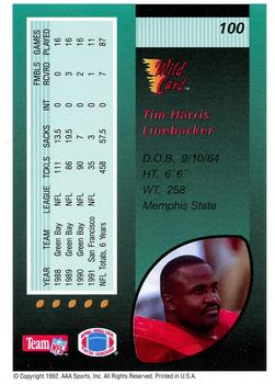 1992 Wild Card - 1000 Stripe #100 Tim Harris Back