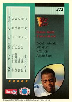 1992 Wild Card - 1000 Stripe #272 Issiac Holt Back