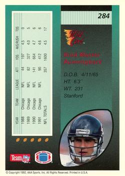 1992 Wild Card - 1000 Stripe #284 Brad Muster Back