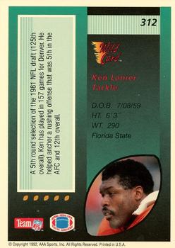1992 Wild Card - 1000 Stripe #312 Ken Lanier Back
