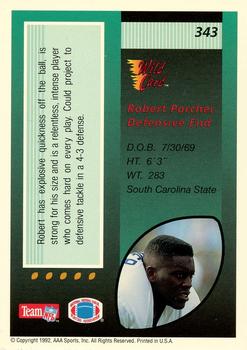 1992 Wild Card - 1000 Stripe #343 Robert Porcher Back