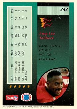 1992 Wild Card - 1000 Stripe #348 Amp Lee Back