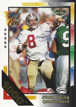 1992 Wild Card - 1000 Stripe #349 Steve Young Front