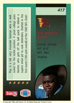 1992 Wild Card - 1000 Stripe #417 Ray Roberts Back