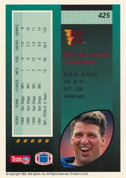 1992 Wild Card - 1000 Stripe #425 Billy Ray Smith Back