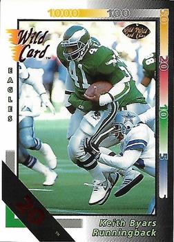 1992 Wild Card - 20 Stripe #12 Keith Byars Front