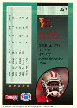 1992 Wild Card - 20 Stripe #294 Don Griffin Back