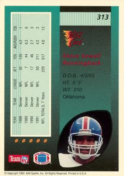 1992 Wild Card - 20 Stripe #313 Steve Sewell Back