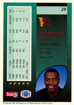 1992 Wild Card - 5 Stripe #29 Rod Bernstine Back
