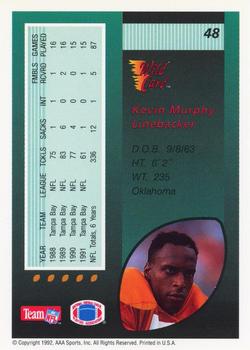 1992 Wild Card - 5 Stripe #48 Kevin Murphy Back
