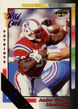 1992 Wild Card - 5 Stripe #127 Andre Tippett Front