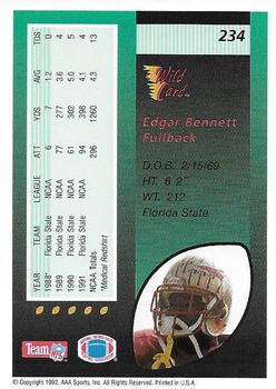 1992 Wild Card - 5 Stripe #234 Edgar Bennett Back