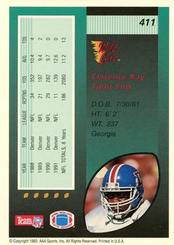 1992 Wild Card - 50 Stripe #411 Clarence Kay Back