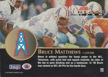 1993 Score - Dream Team #11 Bruce Matthews Back