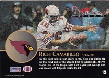1993 Score - Dream Team #13 Rich Camarillo Back