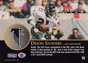 1993 Score - Dream Team #14 Deion Sanders Back