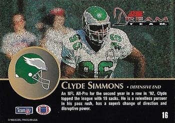 1993 Score - Dream Team #16 Clyde Simmons Back
