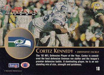 1993 Score - Dream Team #18 Cortez Kennedy Back