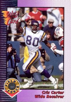 1992 Wild Card - Field Force Silver #28 Cris Carter Front