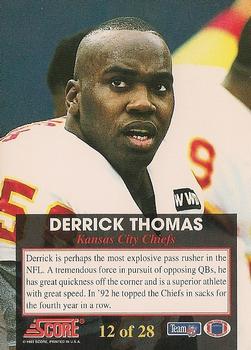 1993 Score - The Franchise #12 Derrick Thomas Back
