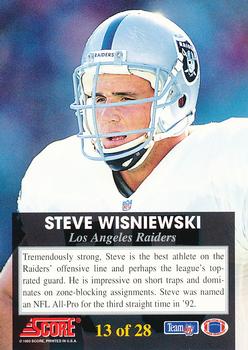 1993 Score - The Franchise #13 Steve Wisniewski Back