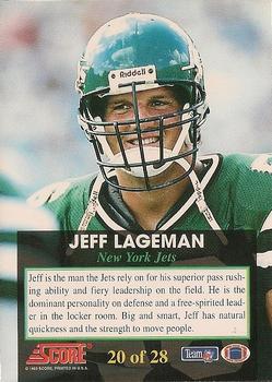 1993 Score - The Franchise #20 Jeff Lageman Back