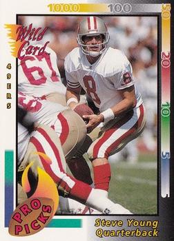 1992 Wild Card - Pro Picks #8 Steve Young Front
