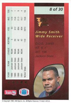 1992 Wild Card - Red Hot Rookies Gold #8 Jimmy Smith Back