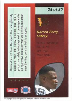 1992 Wild Card - Red Hot Rookies Gold #25 Darren Perry Back