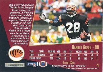 1993 Select #4 Harold Green Back