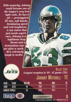 1993 Select #8 Johnny Mitchell Back
