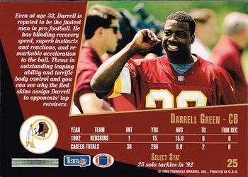 1993 Select #25 Darrell Green Back