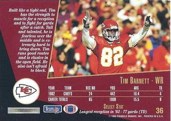 1993 Select #36 Tim Barnett Back