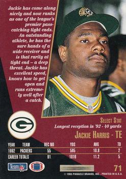 1993 Select #71 Jackie Harris Back