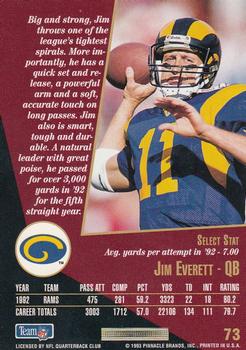 1993 Select #73 Jim Everett Back