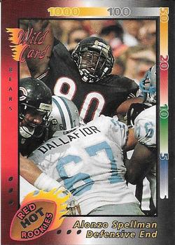 1992 Wild Card - Red Hot Rookies Silver #29 Alonzo Spellman Front
