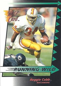 1992 Wild Card - Running Wild #10 Reggie Cobb Front