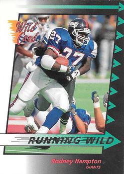 1992 Wild Card - Running Wild #17 Rodney Hampton Front