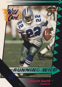 1992 Wild Card - Running Wild 5 Stripe #30 Emmitt Smith Front