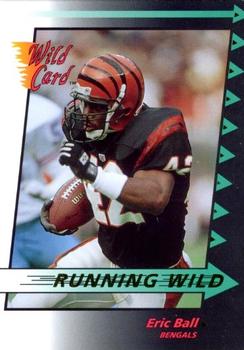 1992 Wild Card - Running Wild Gold #3 Eric Ball Front