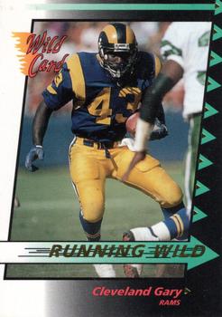 1992 Wild Card - Running Wild Gold #14 Cleveland Gary Front