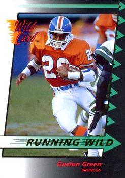 1992 Wild Card - Running Wild Gold #16 Gaston Green Front