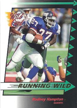 1992 Wild Card - Running Wild Gold #17 Rodney Hampton Front