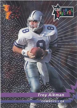 1992 Wild Card - Stat Smashers #SS-17 Troy Aikman Front