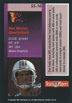 1992 Wild Card - Stat Smashers 1000 Stripe #SS-10 Dan Marino Back