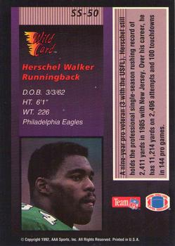 1992 Wild Card - Stat Smashers 1000 Stripe #SS-50 Herschel Walker Back